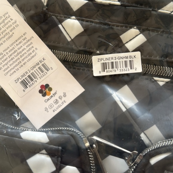 Lug Zipliner, Gingham Black, NWT - Picture 3 of 10